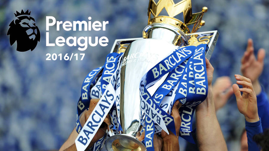 Hands Raising Premier League Trophy Wallpaper