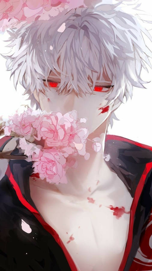 Handsome Anime Boy Gintoki Sakata Wallpaper