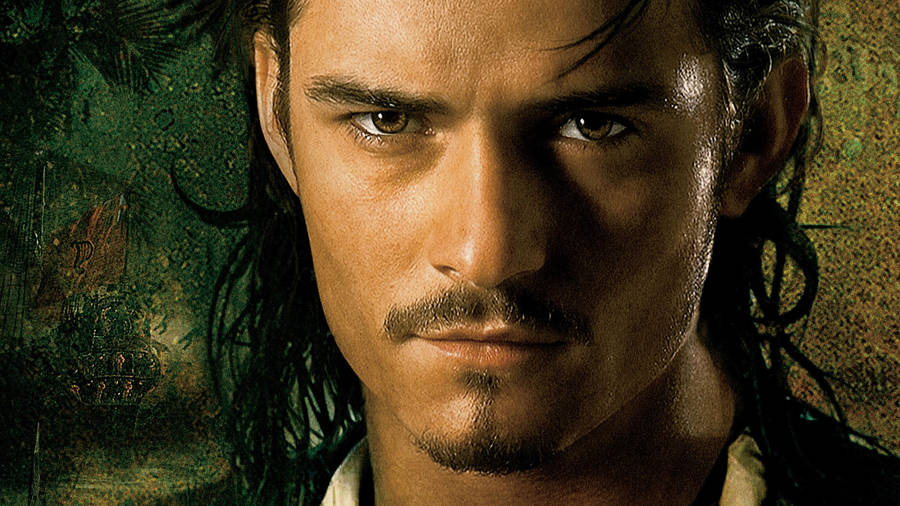 Handsome Orlando Bloom Movie Poster Wallpaper