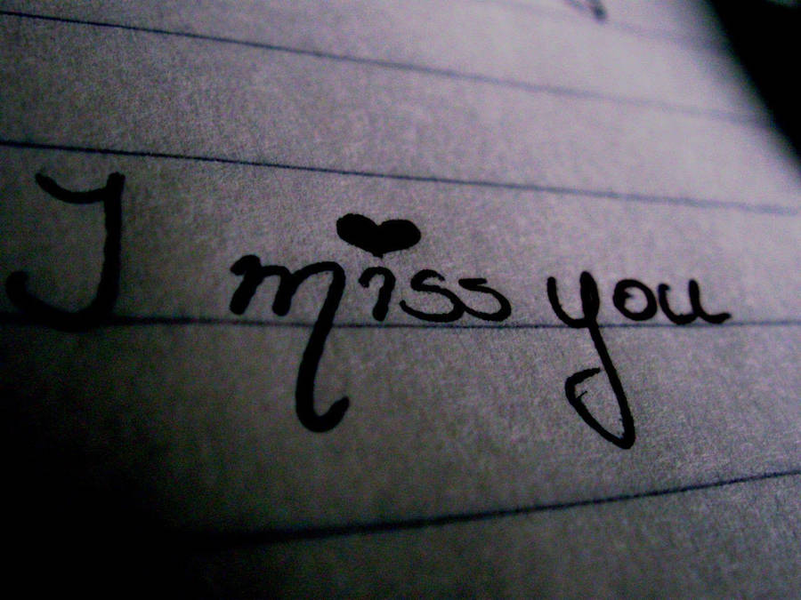 Handwritten I Miss You Wallpaper