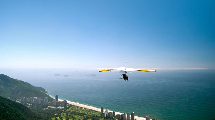 Hang Gliding Beach Rio De Janeiro Wallpaper