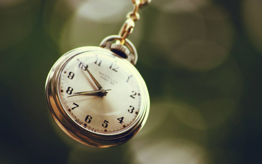 Hanging Retro Pocket Watch Wallpaper