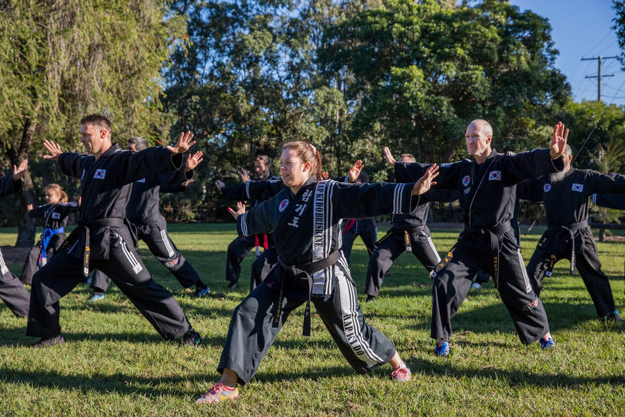 Hapkido Class Outdoors Wallpaper