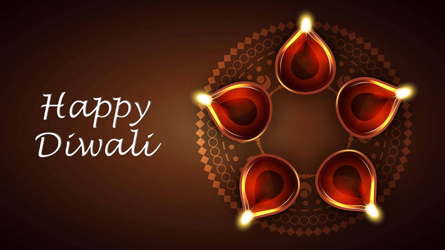 Happy Diwali Diyas Wallpaper