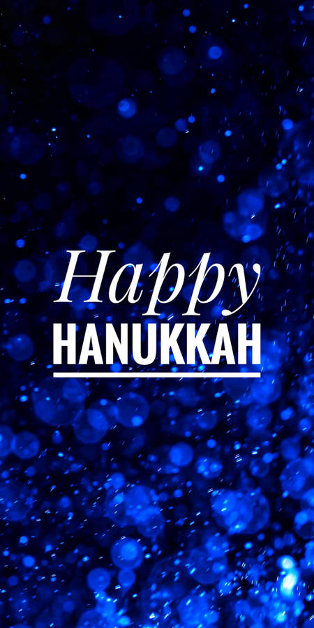 Happy Hanukkah Blue Aesthetic Wallpaper