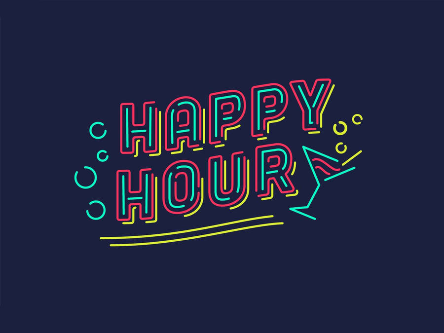 Happy Hour Graphic Wallpaper