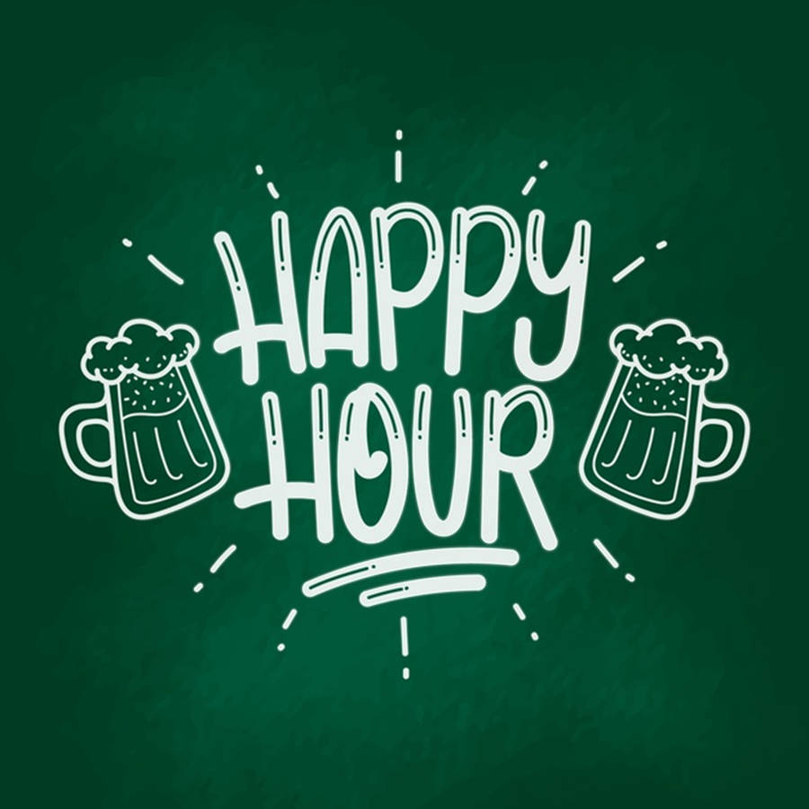 Happy Hour Green Aesthetic Wallpaper