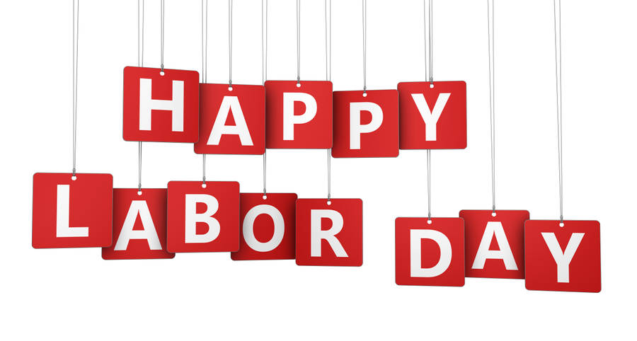 Happy Labor Day Hanging Words Wallpaper