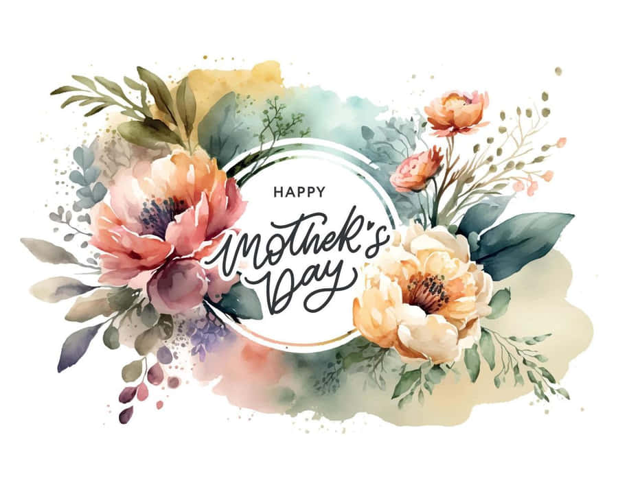 Happy Mothers Day Floral Greeting Wallpaper