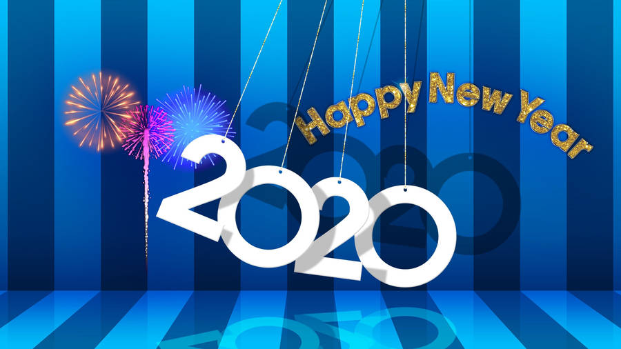 Happy New Year 2020, Design Wallpaper Wallpaper