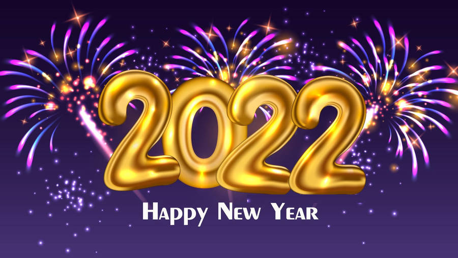 Happy New Year 2022 Celebration Wallpaper