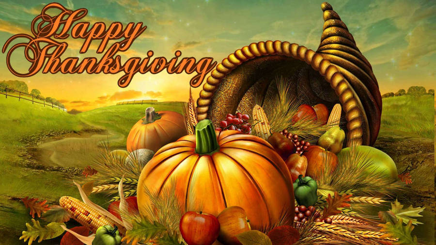 Happy Thanksgiving Big Pumpkin Wallpaper