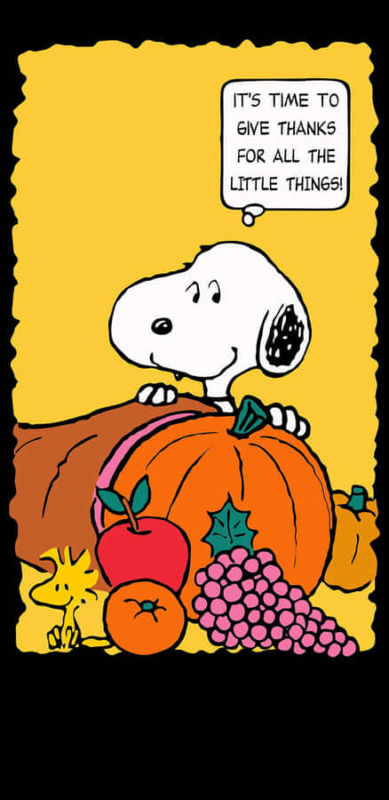 Happy Thanksgiving From Snoopy Wallpaper