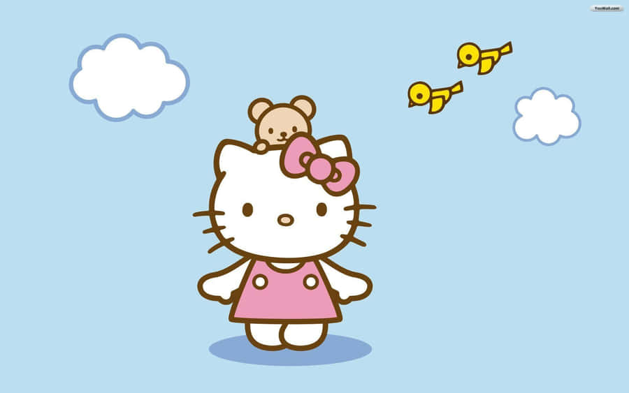 “happy Thanksgiving With Hello Kitty” Wallpaper