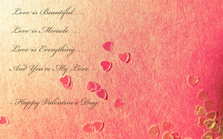 Happy Valentine’s Day Love Quotes Wallpaper