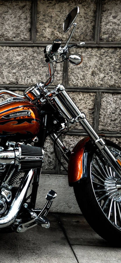 Harley Davison Chrome Bikes Iphone Wallpaper