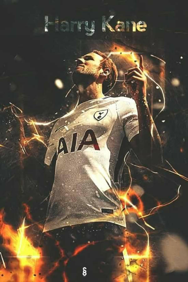 Harry Kane Cool Blazing Fanart Wallpaper