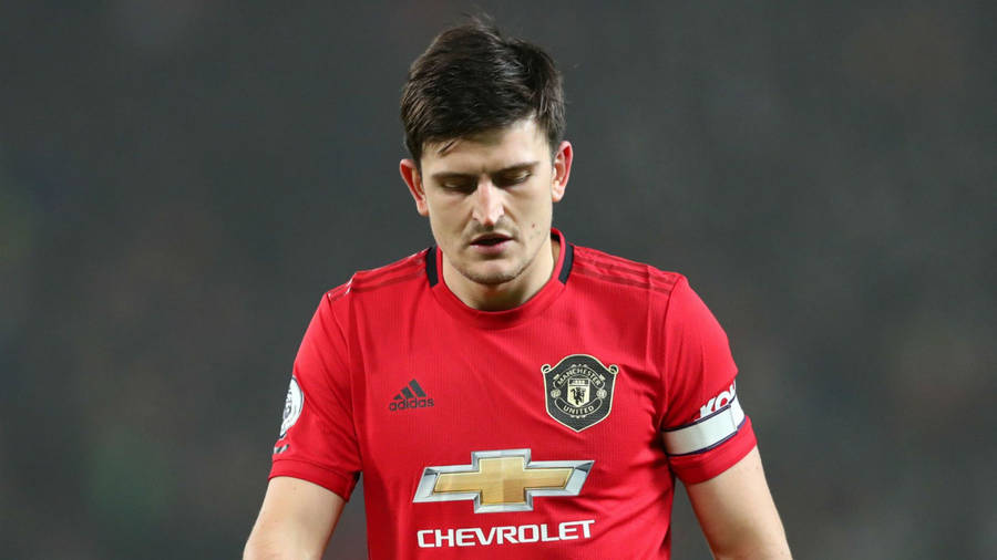 Harry Maguire Looking Down Wallpaper