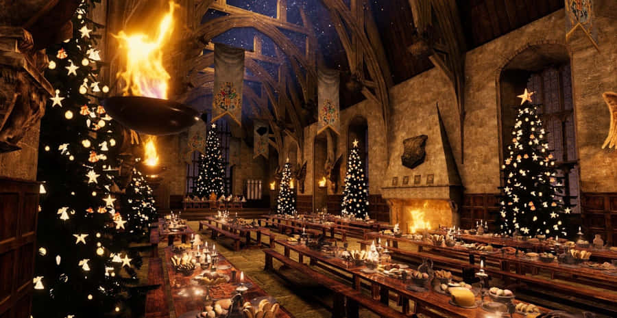 Harry Potter Halloween Christmas Wallpaper