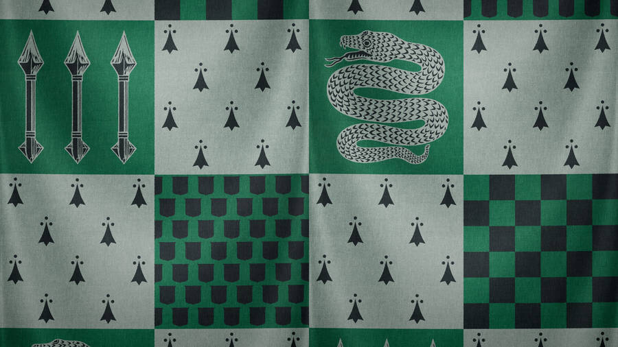 Harry Potter Houses Slytherin Flag Wallpaper