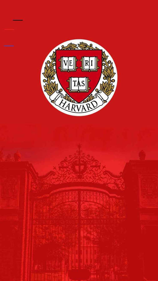 Harvard University Logo On Red Aesthetic Wallpaper