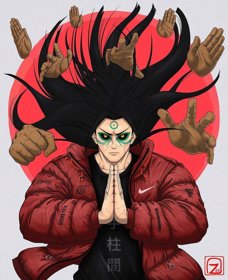 Hashirama Senju Red Sun Wallpaper