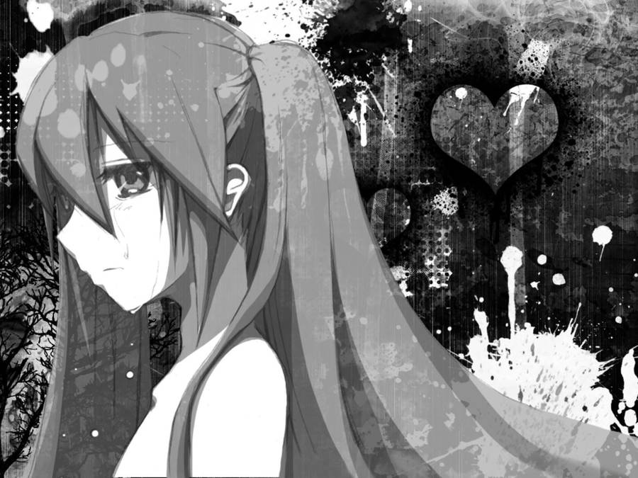 Hatsune Miku Sad Drawing Wallpaper