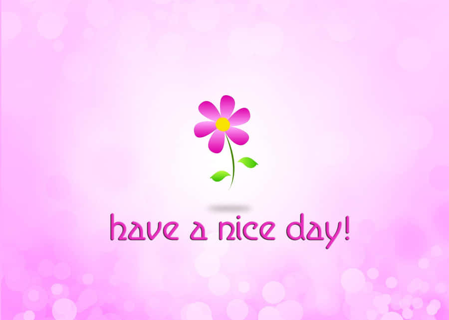 Have A Nice Day Floral Greeting Wallpaper