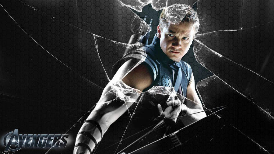 Hawkeye Broken Screen Wallpaper