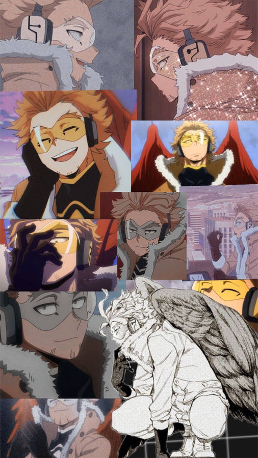 Hawks My Hero Academia Collage Portrait Wallpaper