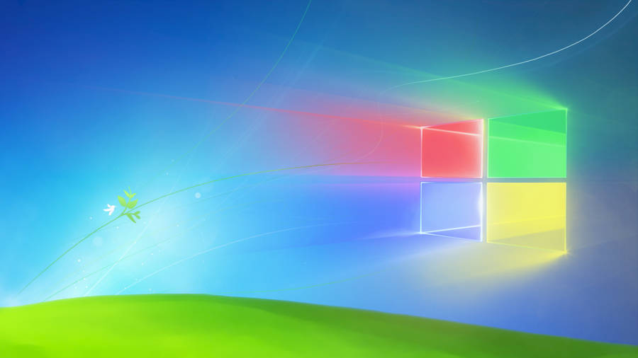 Hazy Windows Logo Computer Lock Screen Wallpaper