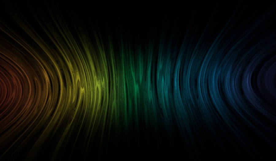 Hd Abstract Dark Rainbow Waves Wallpaper