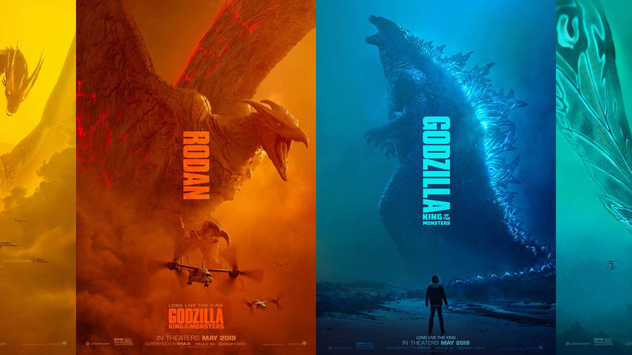 Hd Colorful Aesthetic Godzilla King Of The Monsters Wallpaper