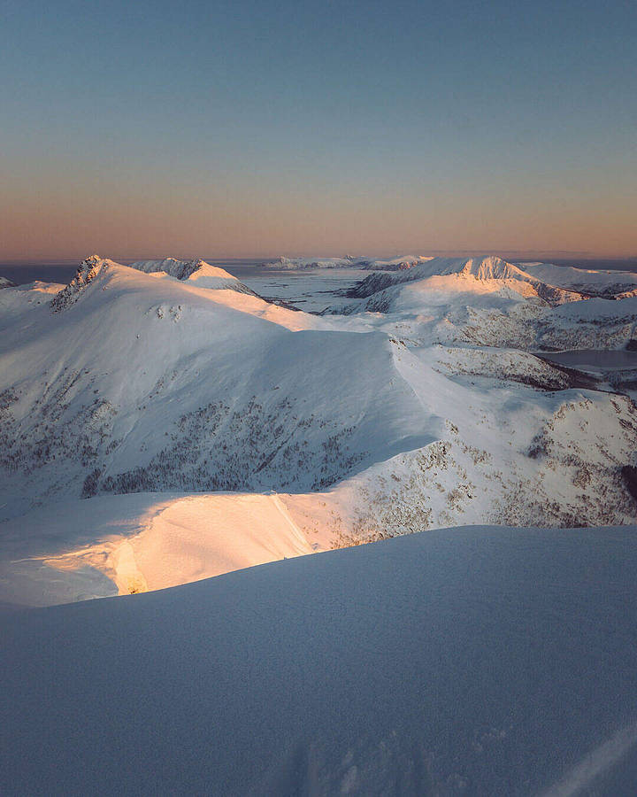 Hd Landscape Snowy Mountain Peaks Wallpaper