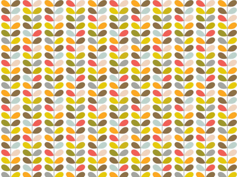 Hd Pattern Multi-colored Leaves Wallpaper