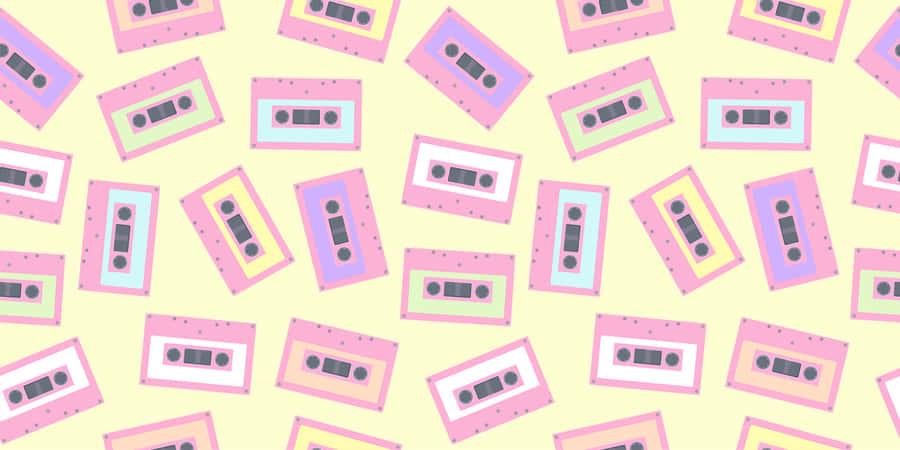 Hd Pattern Pink Cassette Tapes Wallpaper