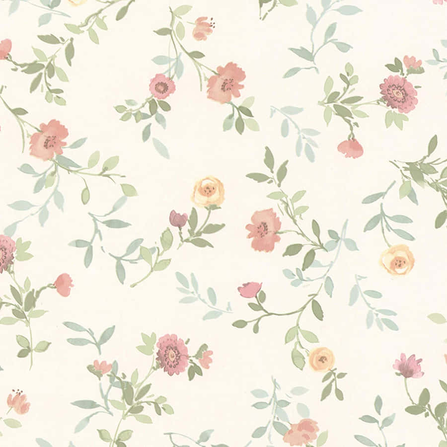 Hd Pattern White Vintage Peonies Wallpaper