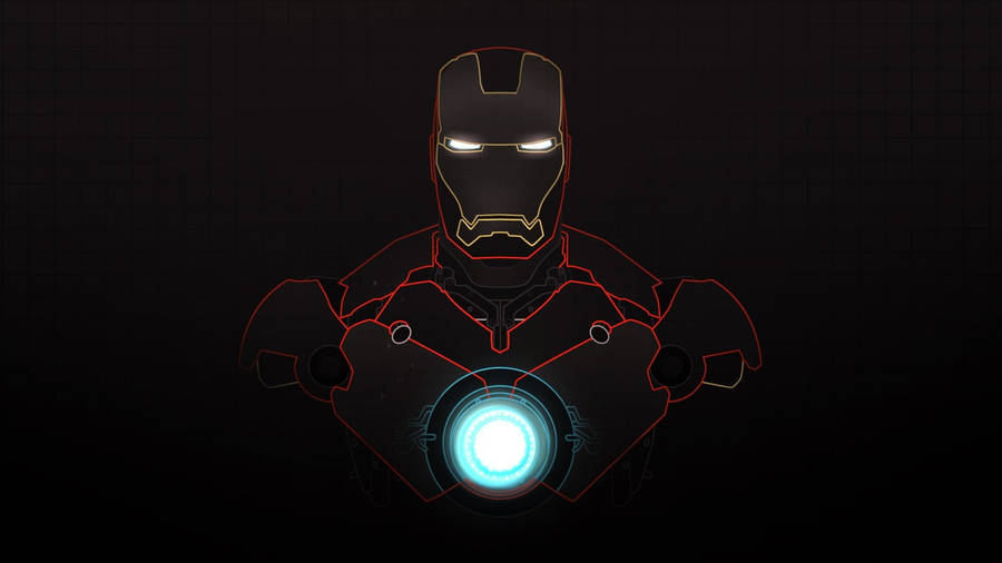 Hd Superhero Iron Man Suit Outline Wallpaper