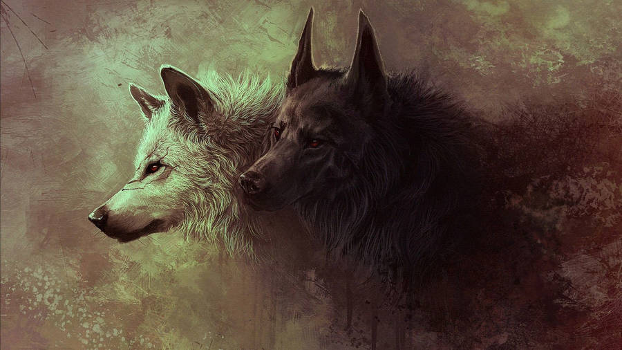 Hd Wolf Sepia Wallpaper