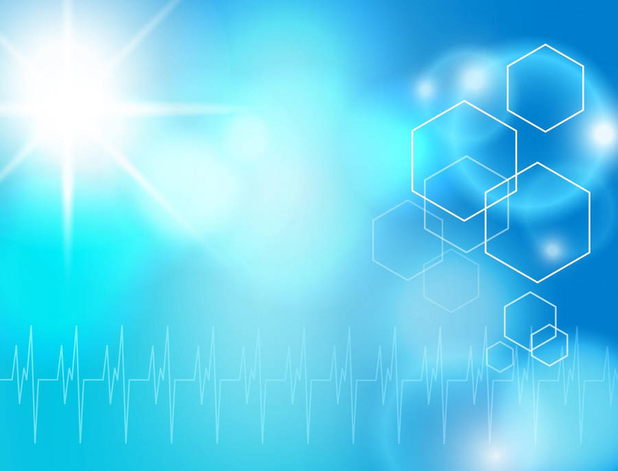 Healthcare Blue Electrocardiogram Wallpaper