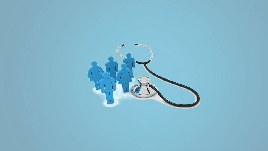 Healthcare Professional Using A Stethoscope Wallpaper