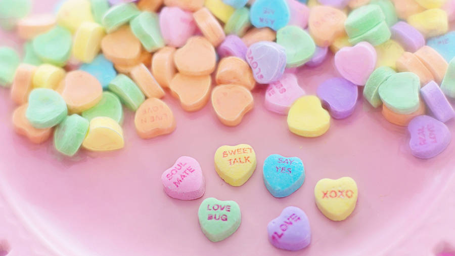 Heart Aesthetic Pastel Tablets Wallpaper