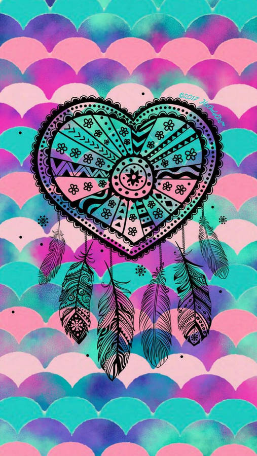 Heart Dream Catcher Wallpaper