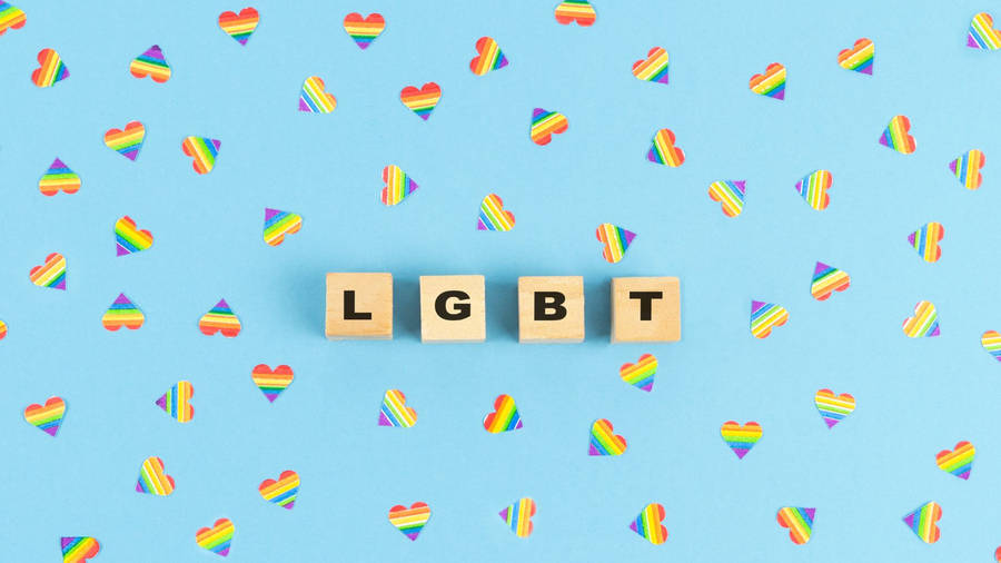 Heart With Lgbt Word Wallpaper