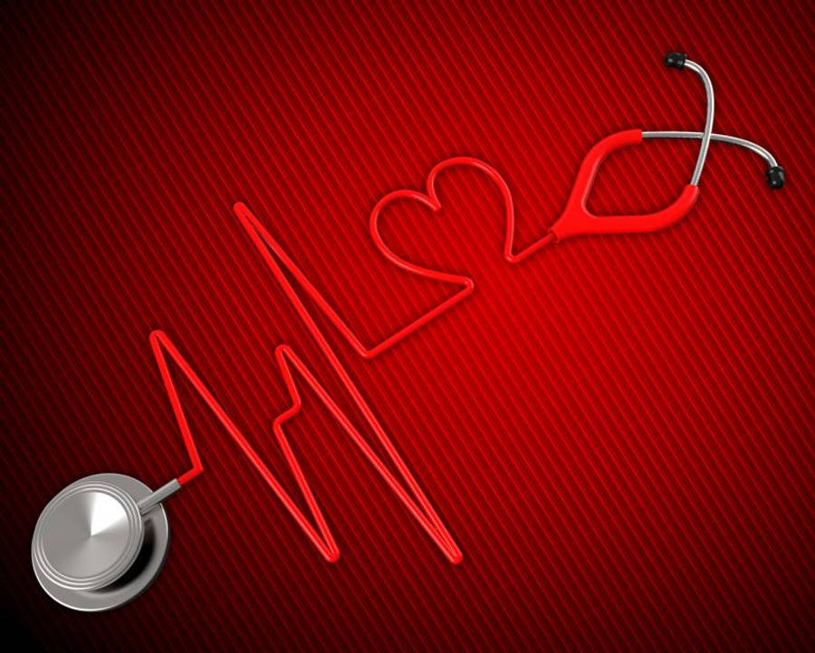 Heartbeat Stethoscope Pattern Wallpaper