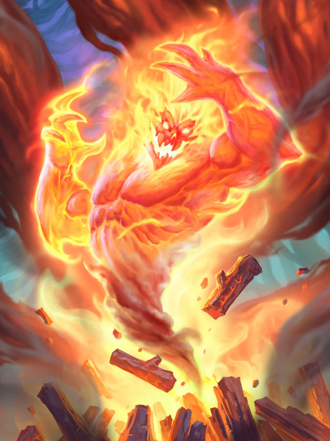 Hearthstone Phone Bonfire Elemental Wallpaper