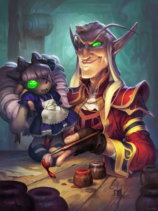 Hearthstone Phone Dollmaster Dorian Wallpaper