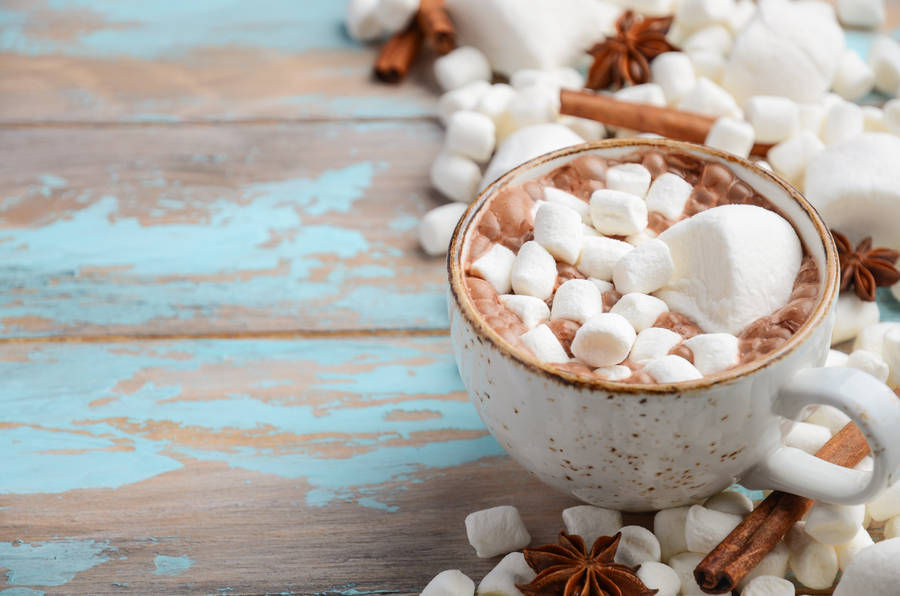 Heartwarming Marshmallow Chocolate Drink Wallpaper