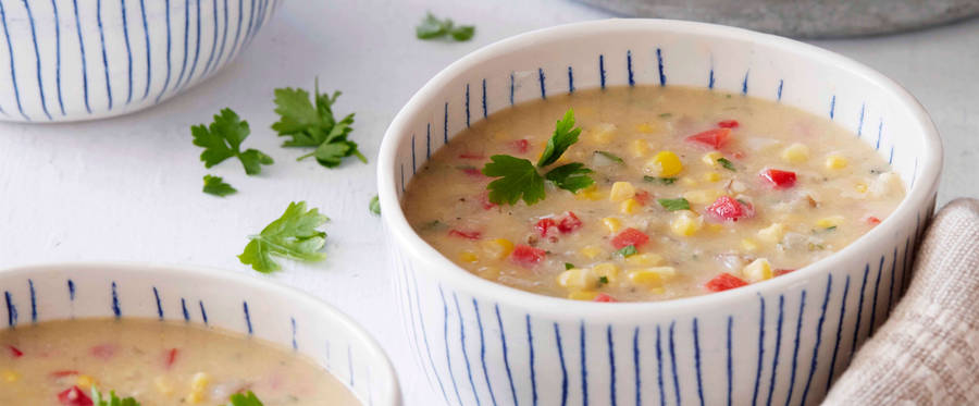 Hearty Vegan Chowder Soup Wallpaper