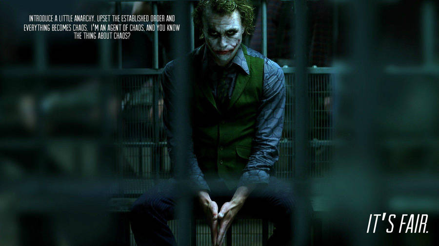 Heath Ledger As Joker Quote Wallpaper